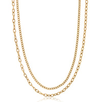 14K Yellow Gold Double Curb Link Chain