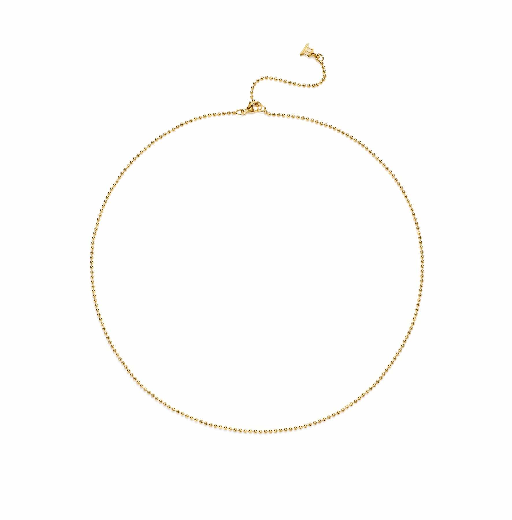 18K Yellow Gold Ball Chain