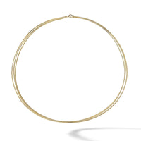 DY Elements Three-Row Hard Wire Necklace in 18K Yellow Gold