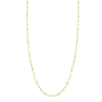 18K Yellow Gold Fine Paperclip Link Chain