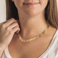 18K Tri-Color Sunset Fringe Necklace