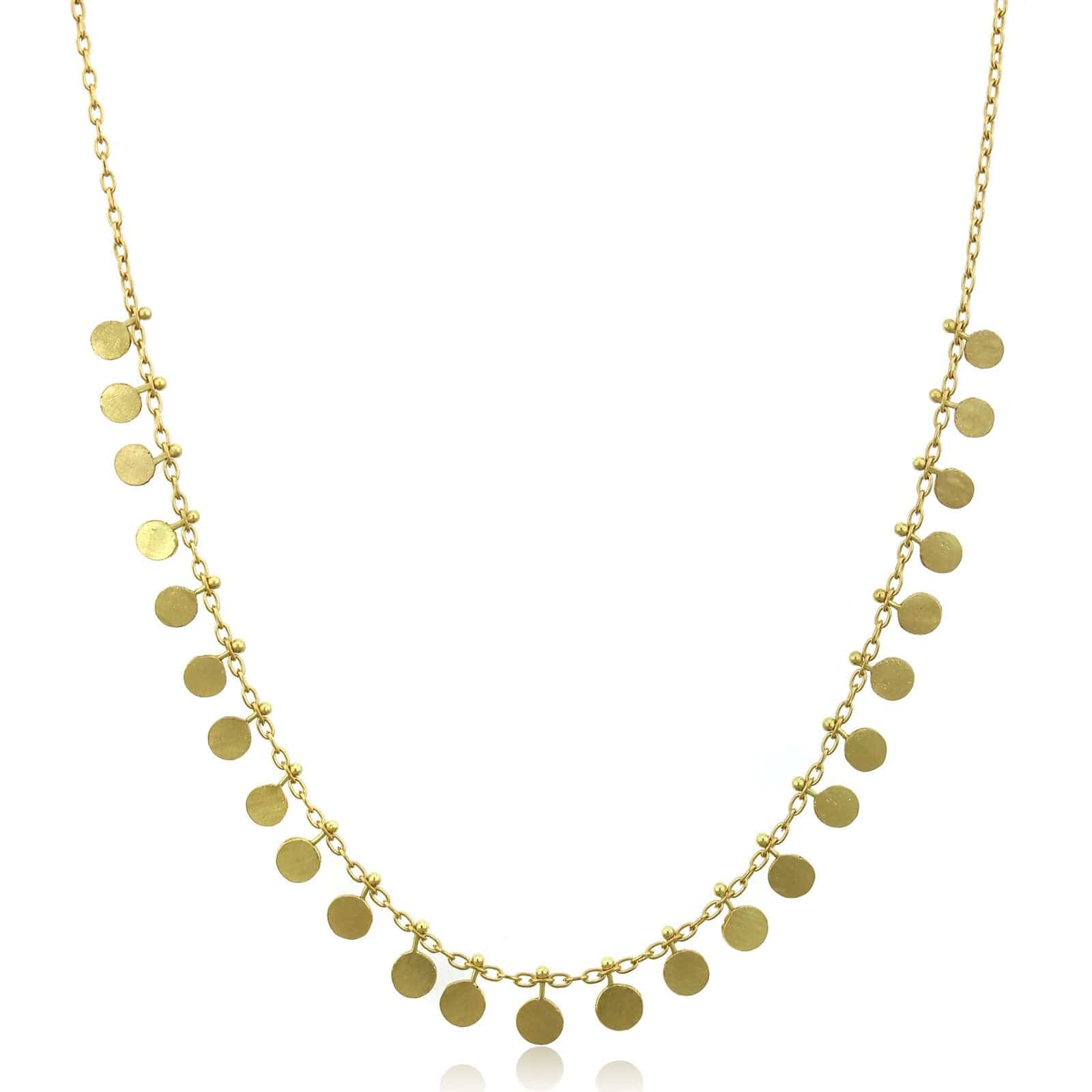 18K Yellow Gold Dot Necklace
