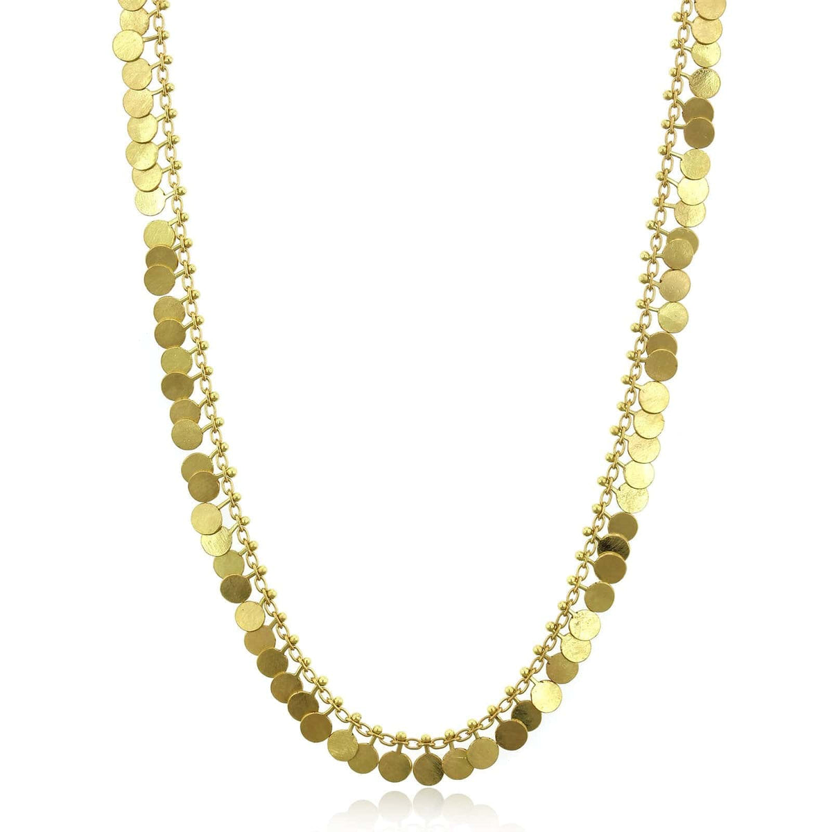 18K Yellow Gold Full Dot Necklace