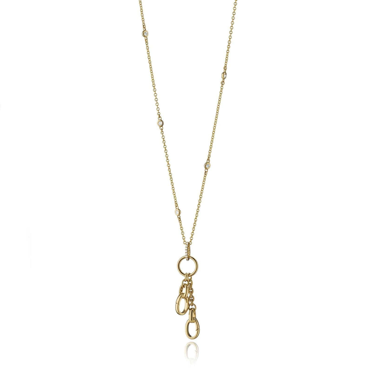 18K Yellow Gold Diamond Enhancer Chain