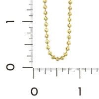 14K Yellow Gold Moon Cut Bead Necklace