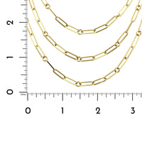 Roberto Coin 18K Yellow Gold Paperclip Triple Strand Bib Necklace