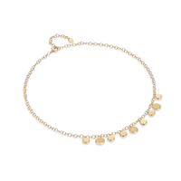 Jaipur 18K Yellow Gold Round Station Disc Necklace, 18k yellow gold, Long's Jewelers