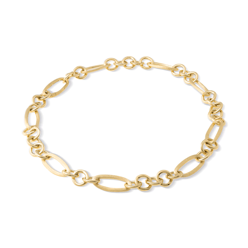Jaipur 18K Yellow Gold Mix Link Necklace, Long's Jewelers