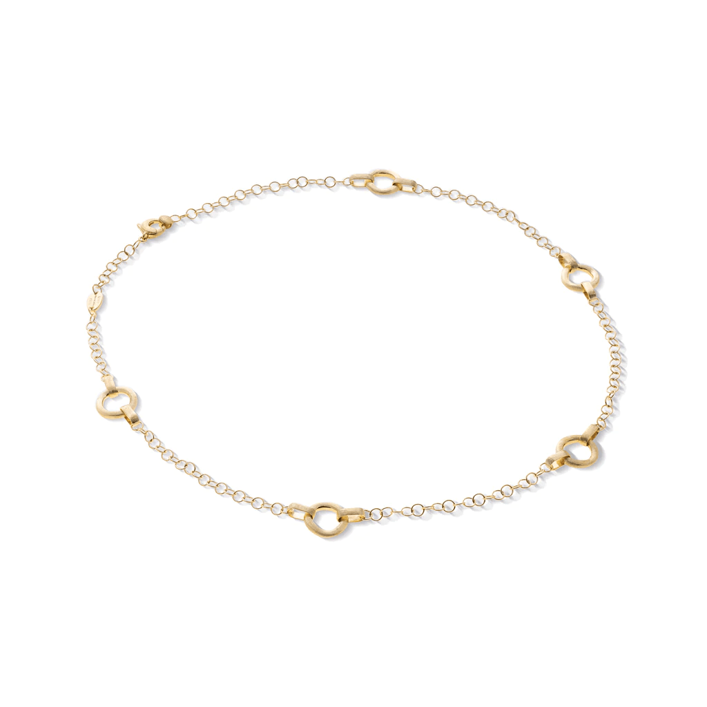Jaipur 18K Yellow Gold Circle Station Necklace, Long's Jewelers