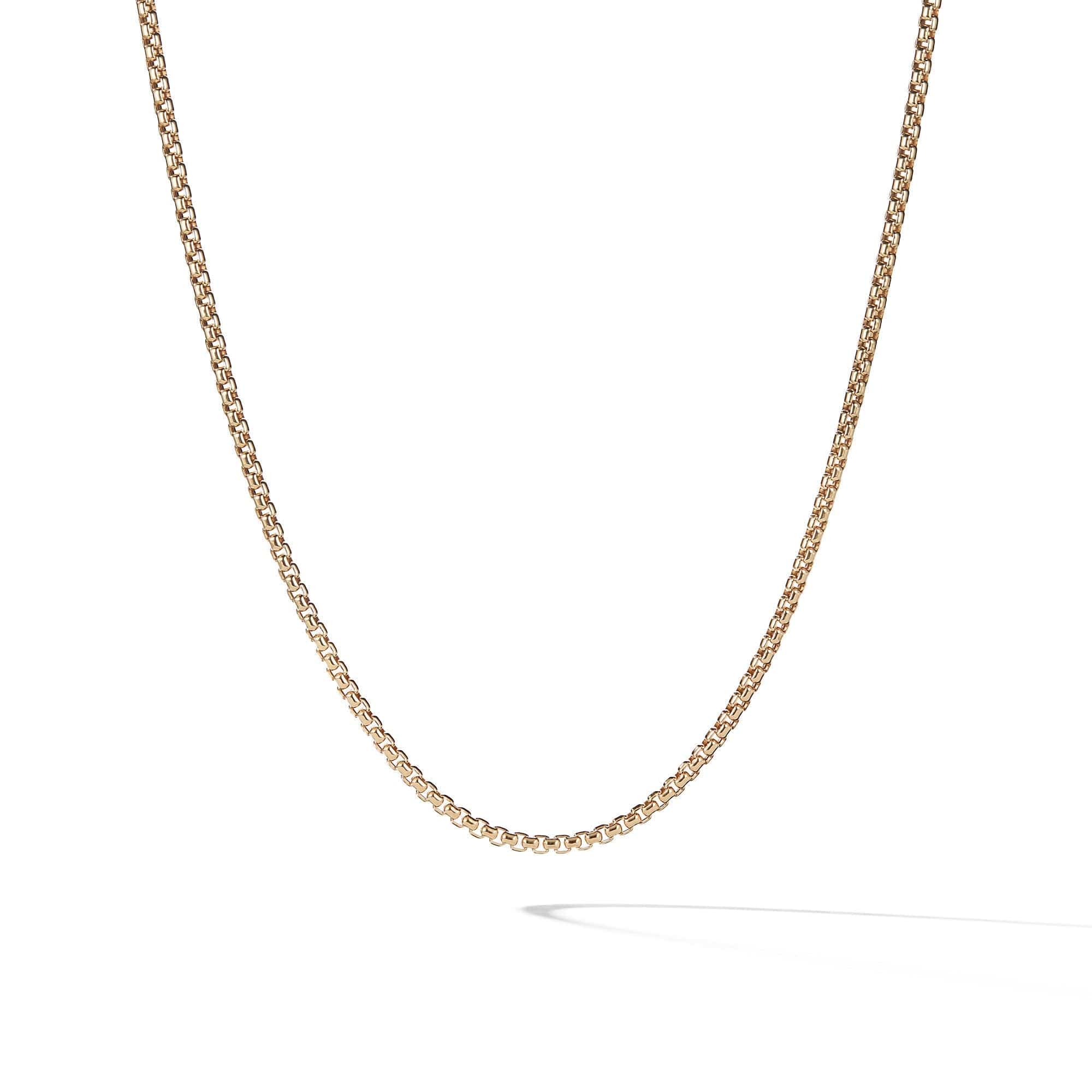 Box Chain Necklace in 18K Yellow Gold, 2.7mm