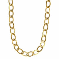 18K Yellow Gold Flat Oval Link Chain, 18k yellow gold, Long's Jewelers