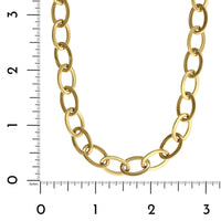 18K Yellow Gold Flat Oval Link Chain, 18k yellow gold, Long's Jewelers