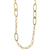 18K Yellow Gold Multi Size Oval Link Chain, 18k yellow gold, Long's Jewelers