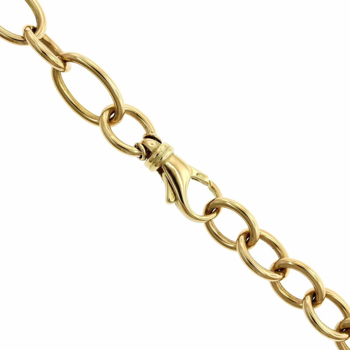 18K Yellow Gold Multi Size Oval Link Chain, 18k yellow gold, Long's Jewelers