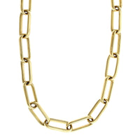 18K Yellow Gold Elongated Square Link Chain, 18k yellow gold, Long's Jewelers