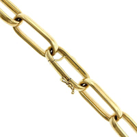 18K Yellow Gold Elongated Square Link Chain, 18k yellow gold, Long's Jewelers