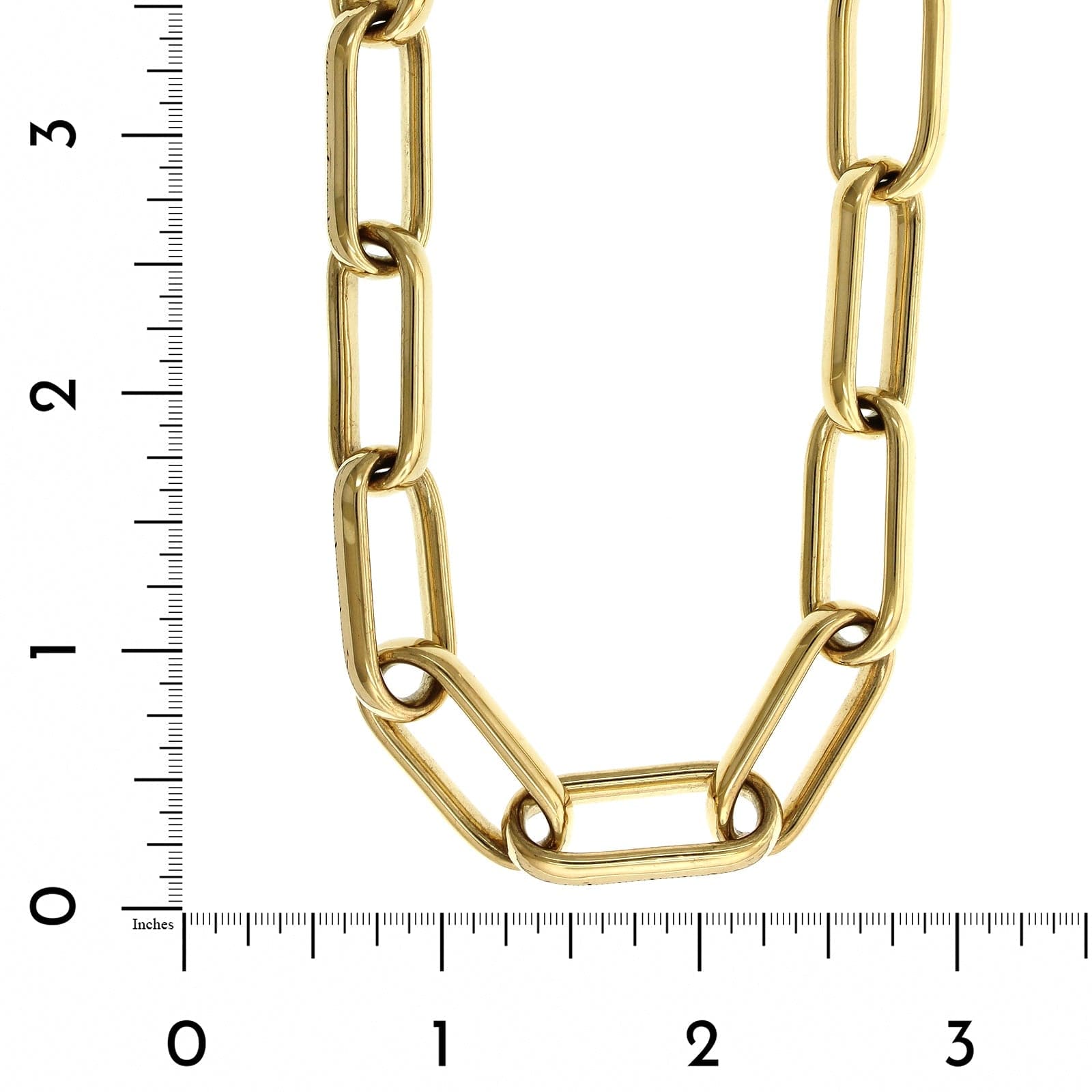 18K Yellow Gold Elongated Square Link Chain, 18k yellow gold, Long's Jewelers