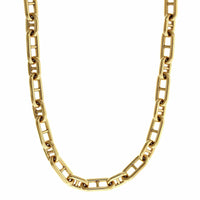 18K Yellow Gold Elongated Mariner Chain, 18k yellow gold, Long's Jewelers