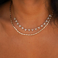 14K Yellow Gold Bar Station Necklace, 14k yellow gold, Long's Jewelers