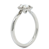 Platinum Marquise Cut Diamond Halo Engagement Ring