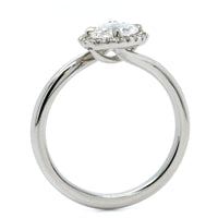 Platinum Marquise Cut Diamond Halo Engagement Ring