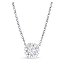 18K White Gold Diamond Bouquet Necklace