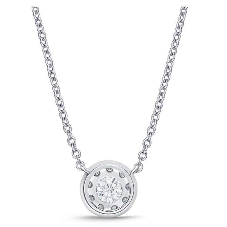 18K White Gold Diamond Bouquet Necklace