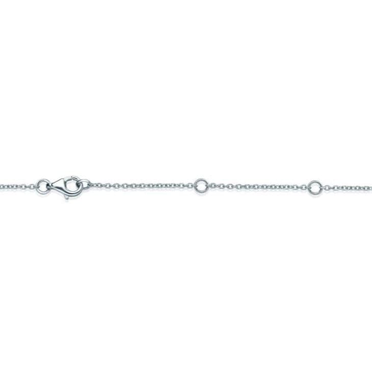 18K White Gold Diamond Bouquet Necklace