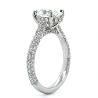 Platinum Oval Diamond Hidden Halo Engagement Ring, Platinum, Long's Jewelers