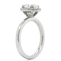 Platinum Oval Diamond Halo Engagement Ring, Platinum, Long's Jewelers