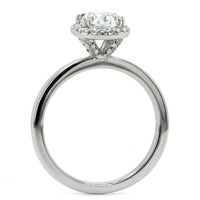 Platinum Oval Diamond Halo Engagement Ring, Platinum, Long's Jewelers