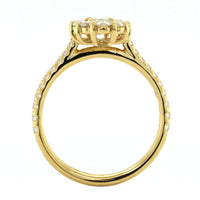 18K Yellow Gold Oval Diamond Halo Engagement Ring, 18k yellow gold, Long's Jewelers