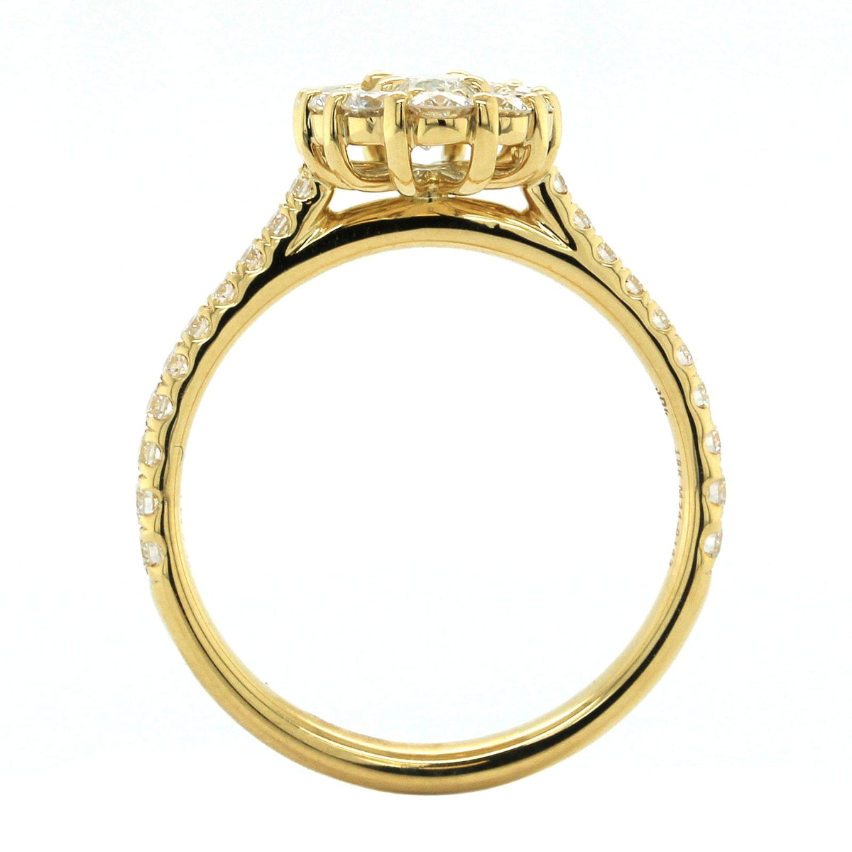 18K Yellow Gold Oval Diamond Halo Engagement Ring, 18k yellow gold, Long's Jewelers
