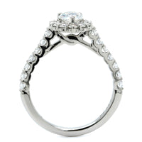 Platinum Pear Shape Diamond Halo Engagement Ring