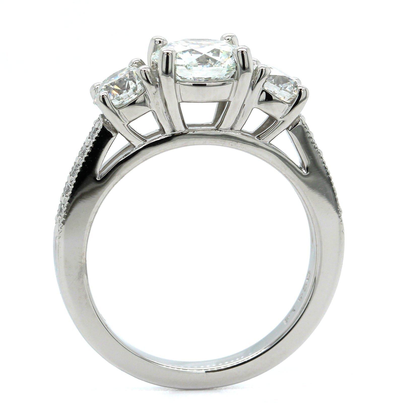 Platinum 3 Stone Diamond Engagement Ring, Platinum, Long's Jewelers