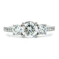 Platinum 3 Stone Diamond Engagement Ring, Platinum, Long's Jewelers