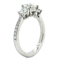 Platinum 3 Stone Diamond Engagement Ring, Platinum, Long's Jewelers