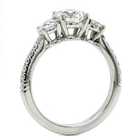 Platinum 3 Stone Diamond Engagement Ring, Platinum, Long's Jewelers