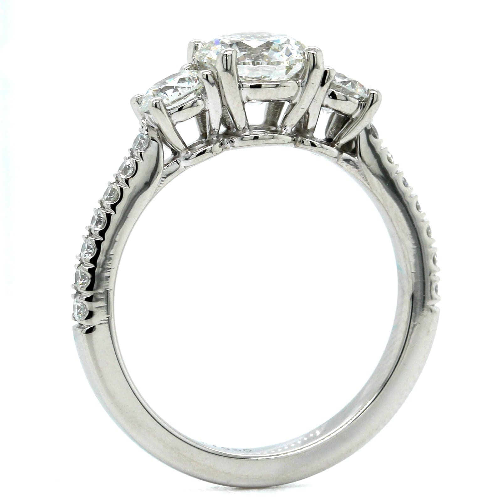 Platinum 3 Stone Diamond Engagement Ring, Platinum, Long's Jewelers