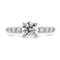 Platinum Round Cut Diamond Engagement Ring
