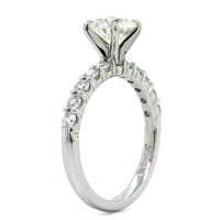 Platinum Round Cut Diamond Engagement Ring