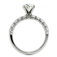 Platinum Round Cut Diamond Engagement Ring