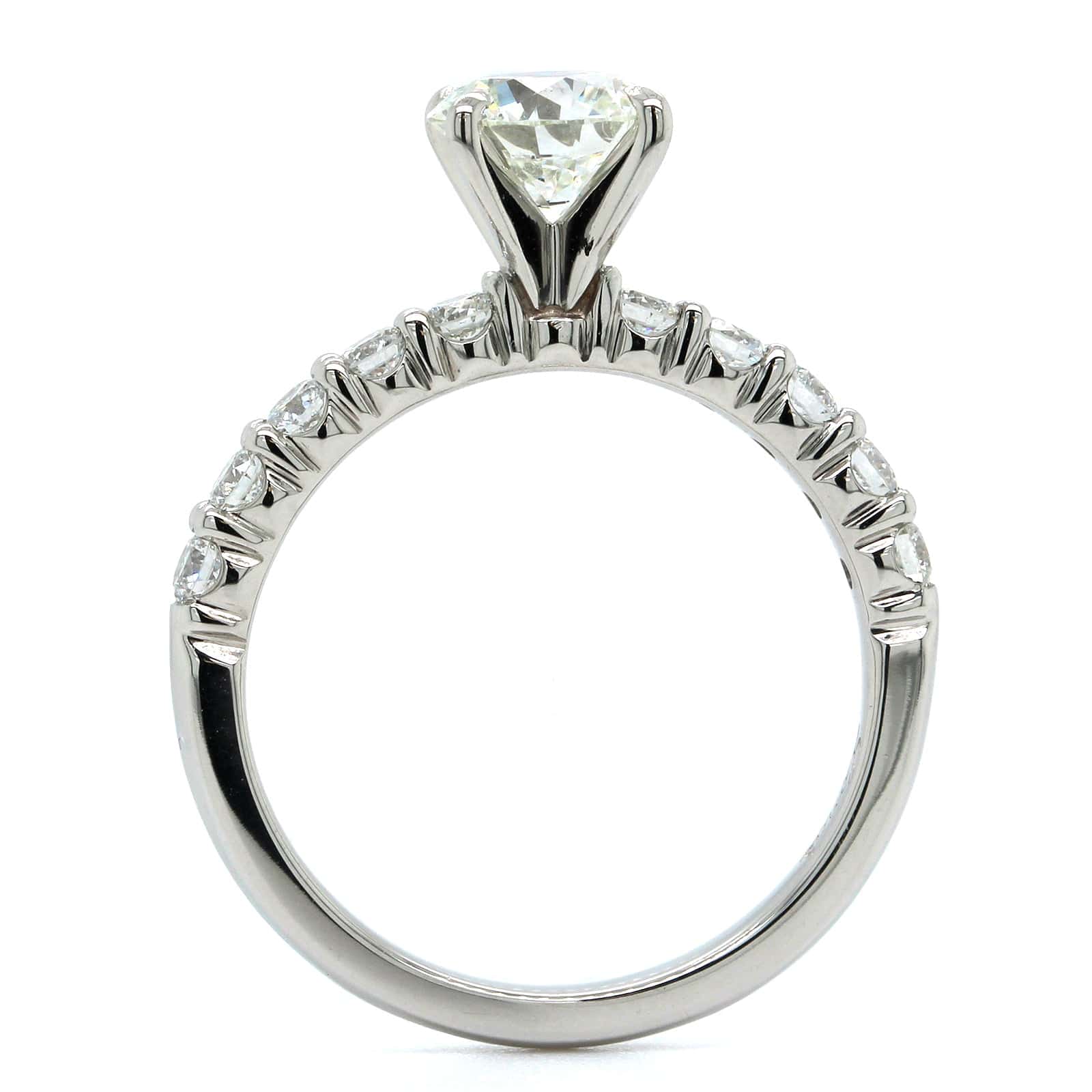 Platinum Round Cut Diamond Engagement Ring
