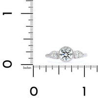 Platinum Round Diamond 3 Stone Engagement Ring