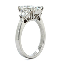 Platinum Radiant Cut Diamond 3 Stone Engagement Ring