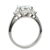 Platinum Radiant Cut Diamond 3 Stone Engagement Ring