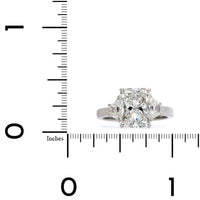 Platinum Radiant Cut Diamond 3 Stone Engagement Ring