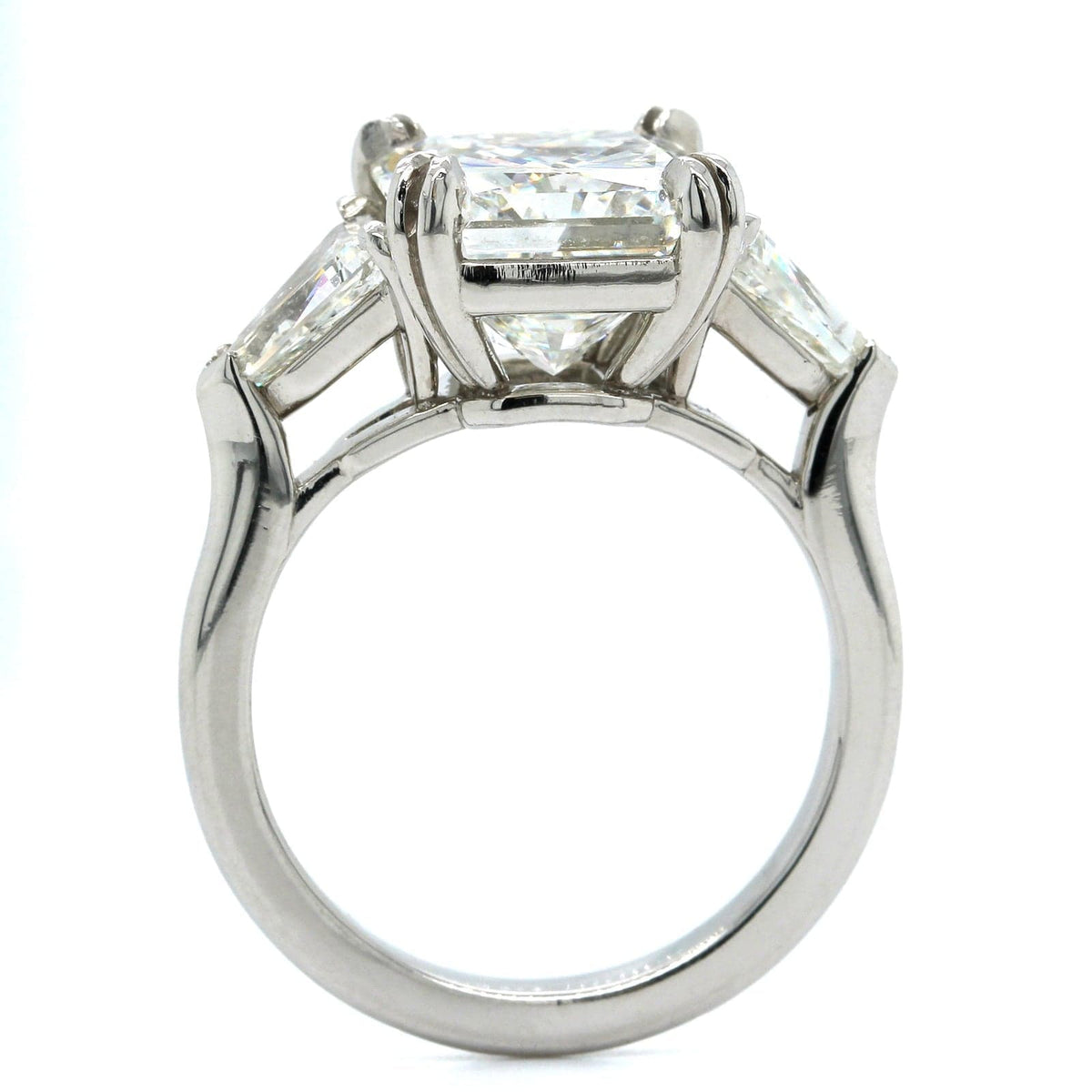 Platinum Radiant Cut Diamond 3 Stone Engagement Ring