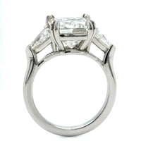 Platinum Radiant Cut Diamond 3 Stone Engagement Ring
