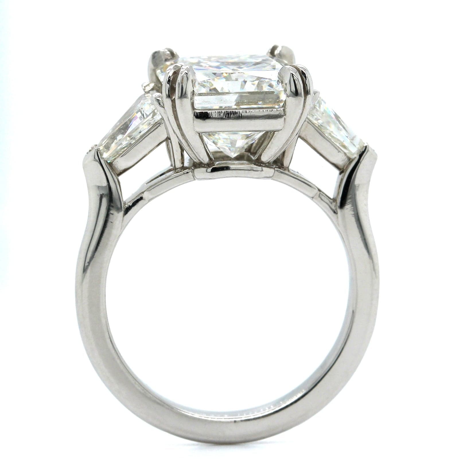 Platinum Radiant Cut Diamond 3 Stone Engagement Ring